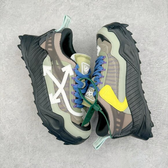 Off-White Odsy-1000 Platform Sawtooth Sneakers Black - Picture 3 of 9